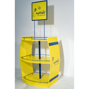 POP Wooden Supermarket Floor Stand Display